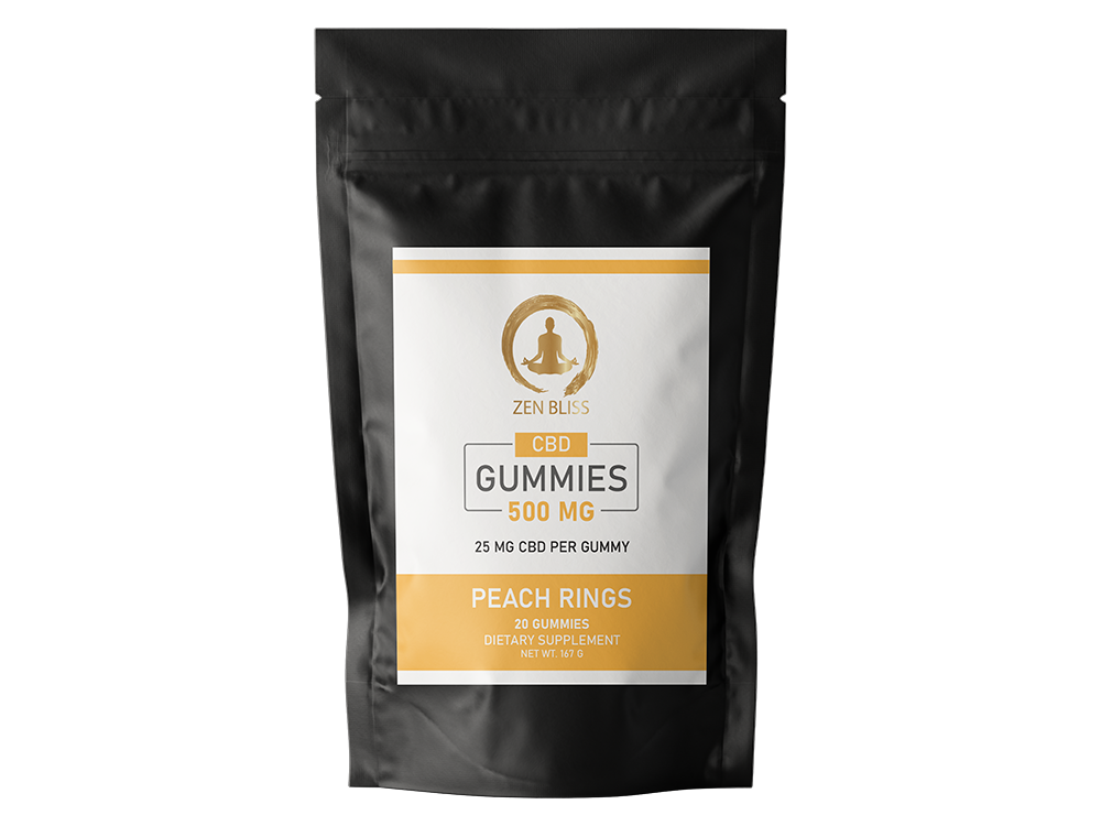 CBD Peach Rings Gummies 25 mg